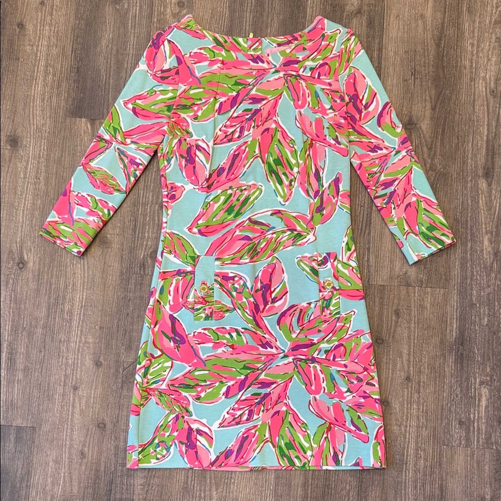 Lilly Pulitzer Colorful Leaf Print Dress Size: XS